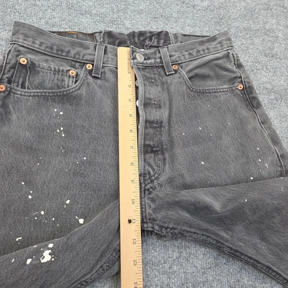 Vintage Levi's 501 Jeans Men's 32 x 30 (FITS 30 x 23) Black Splatter Raw Hem USA
